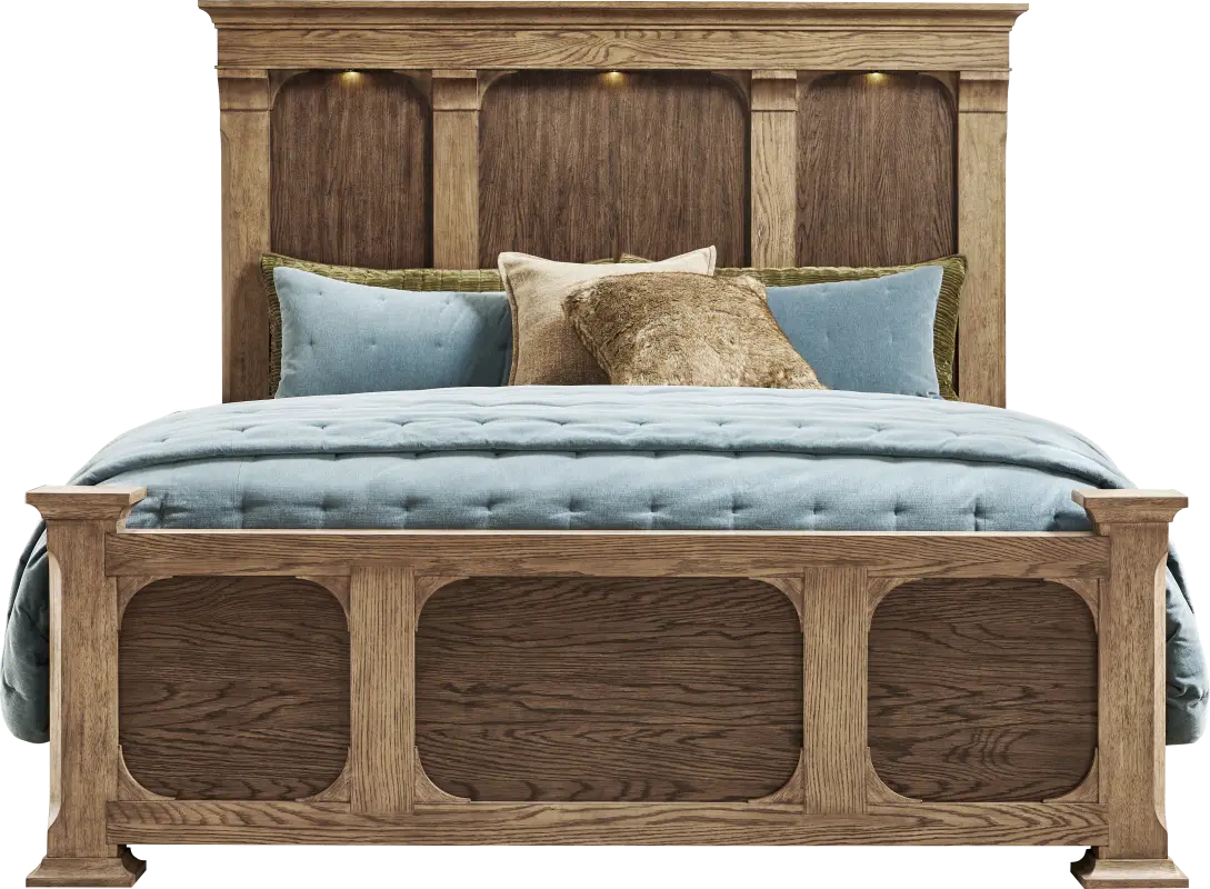 Telluride Brown King Panel Bed