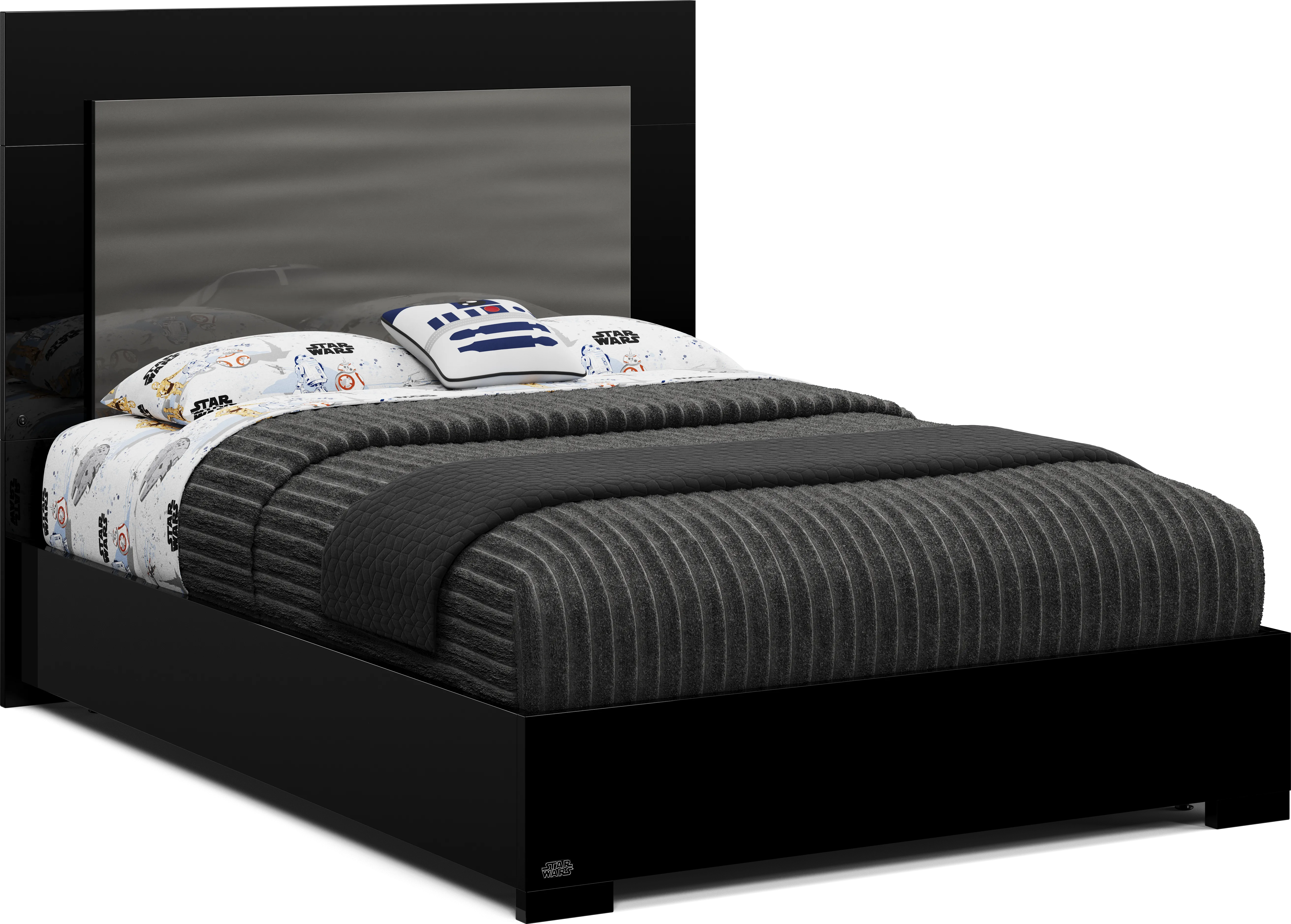 Star Wars Black Full Lighted Bed - Thumbnail - Image 1