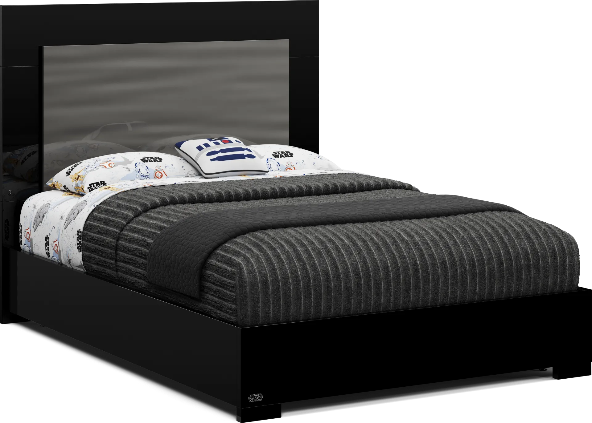 Star Wars Black Full Lighted Bed - Image 1