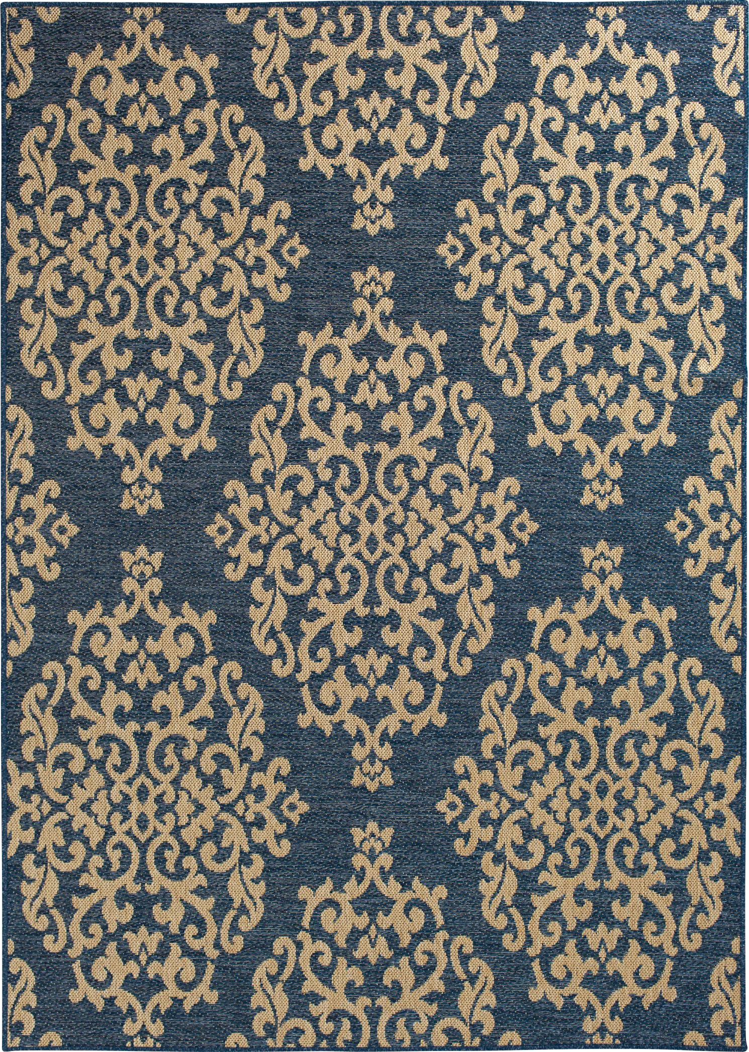Jimelle Blue 6'7 x 9'6 Indoor/Outdoor Rug - Thumbnail - Image 1