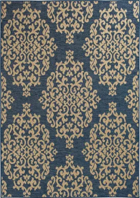 Jimelle Blue 6'7 x 9'6 Indoor/Outdoor Rug