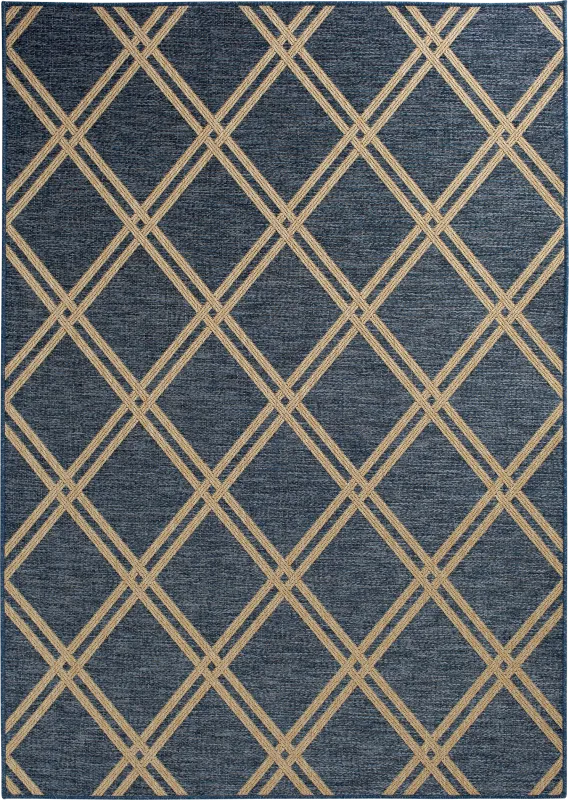 Eristy Blue 6'7 x 9'6 Indoor/Outdoor Rug