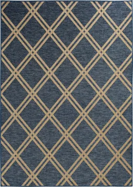 Eristy Blue 5'3 x 7'7 Indoor/Outdoor Rug