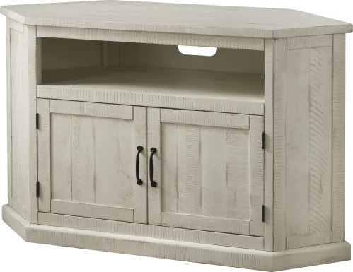Rustic Path White 49.5 in. Corner Console