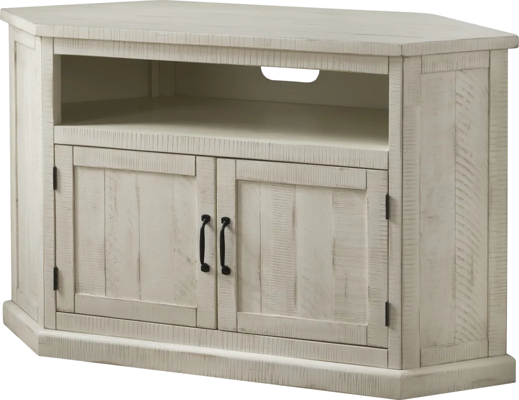 Rustic Path White 49.5 in. Corner Console