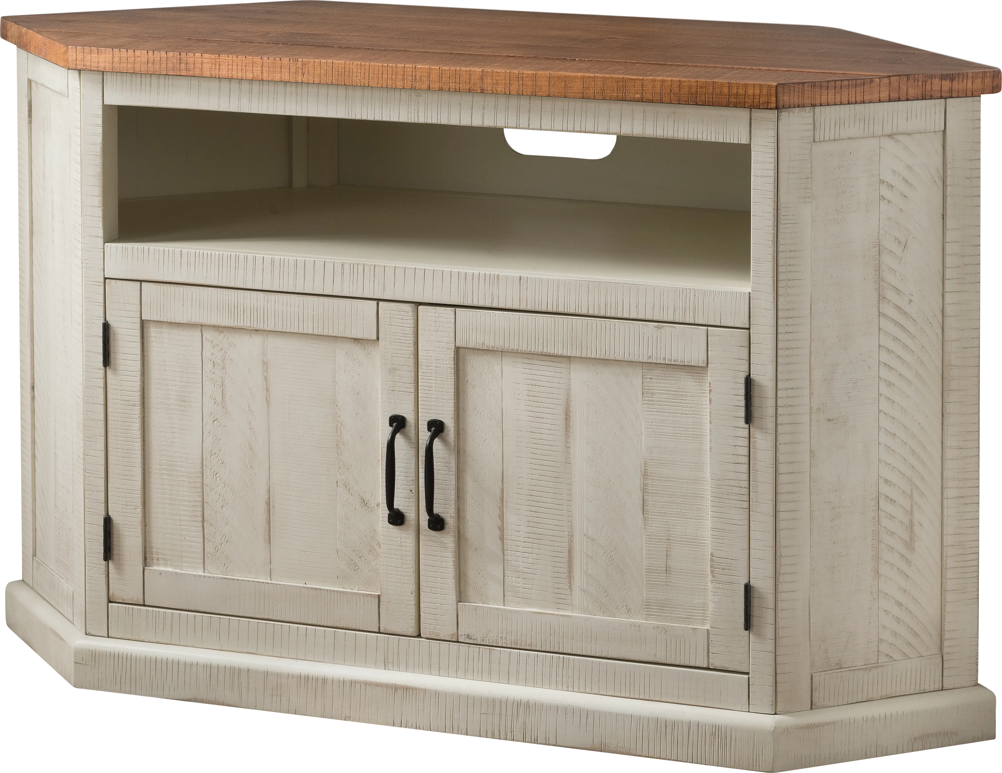Rustic Path Tobacco 49.5 in. Corner Console - Thumbnail - Image 1