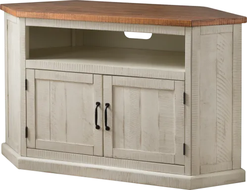 Rustic Path Tobacco 49.5 in. Corner Console