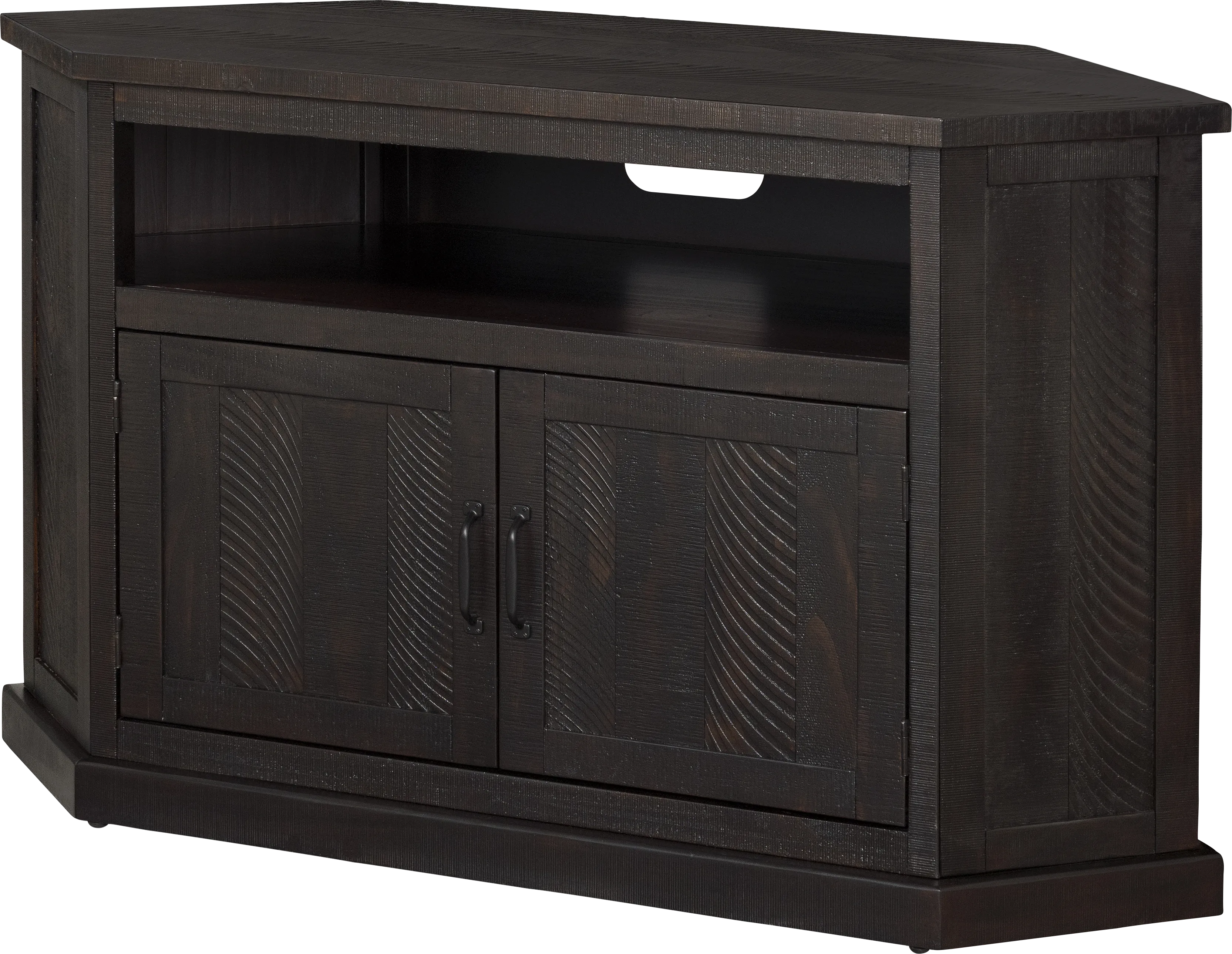 Rustic Path Espresso 49.5 in. Corner Console - Thumbnail - Image 1