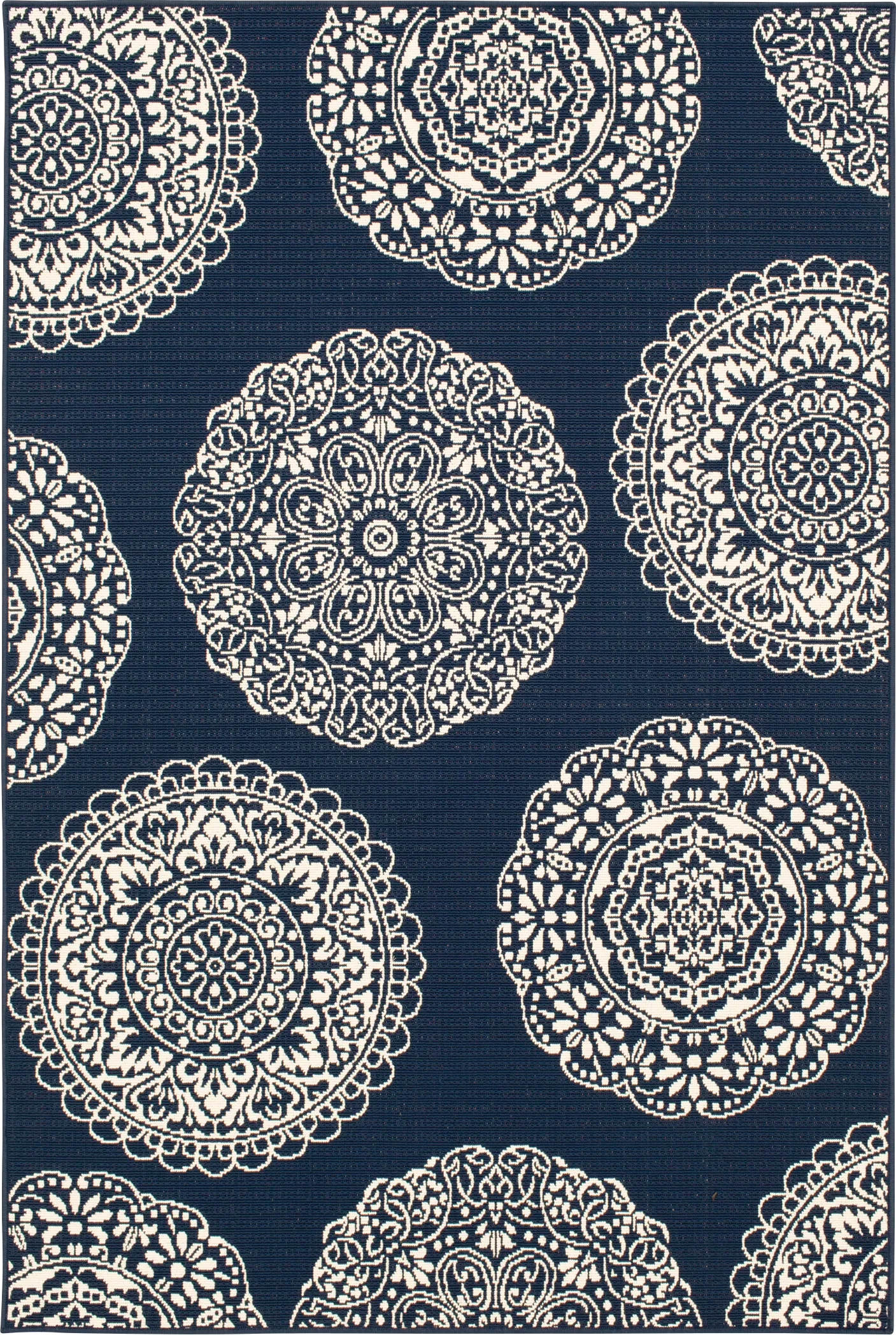 Jaunie Navy 6'6 x 9'6 Indoor/Outdoor Rug - Image 1