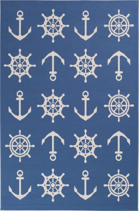 Erardo Blue 6'7 x 9'6 Indoor/Outdoor Rug