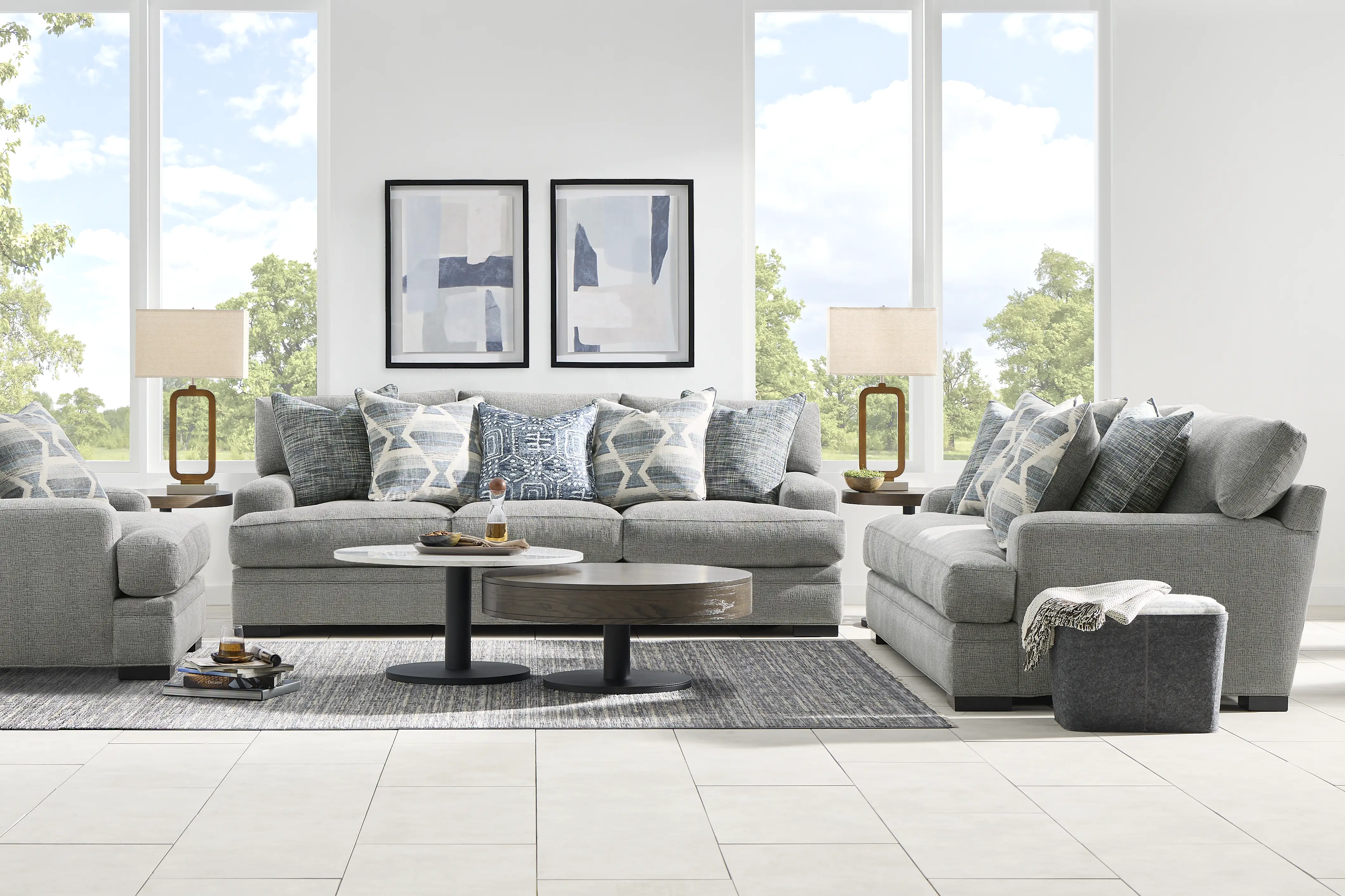 Bedford Park Gray 8 Pc Living Room - Thumbnail - Image 1