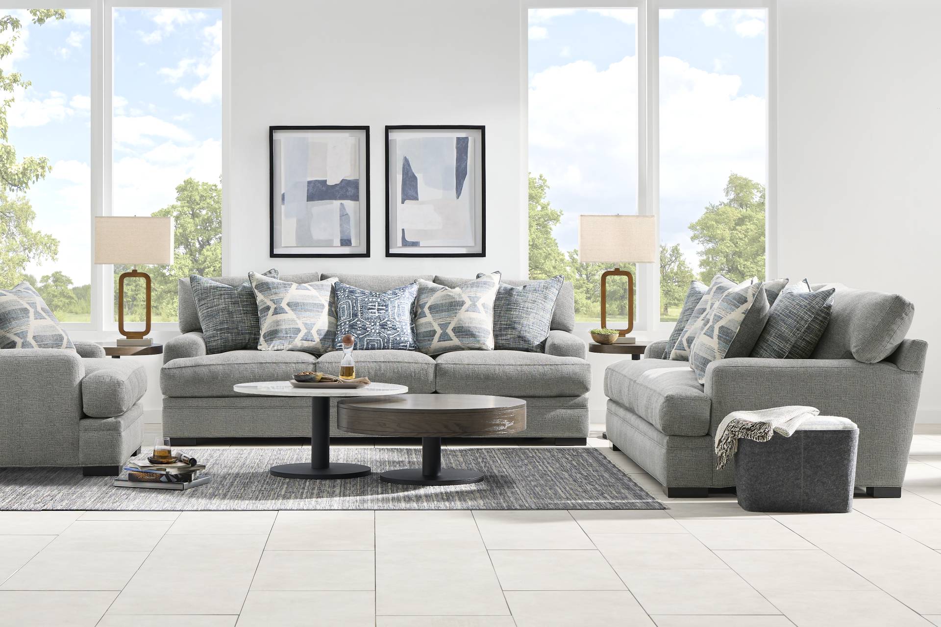 Bedford Park Gray 2 Pc Living Room full room