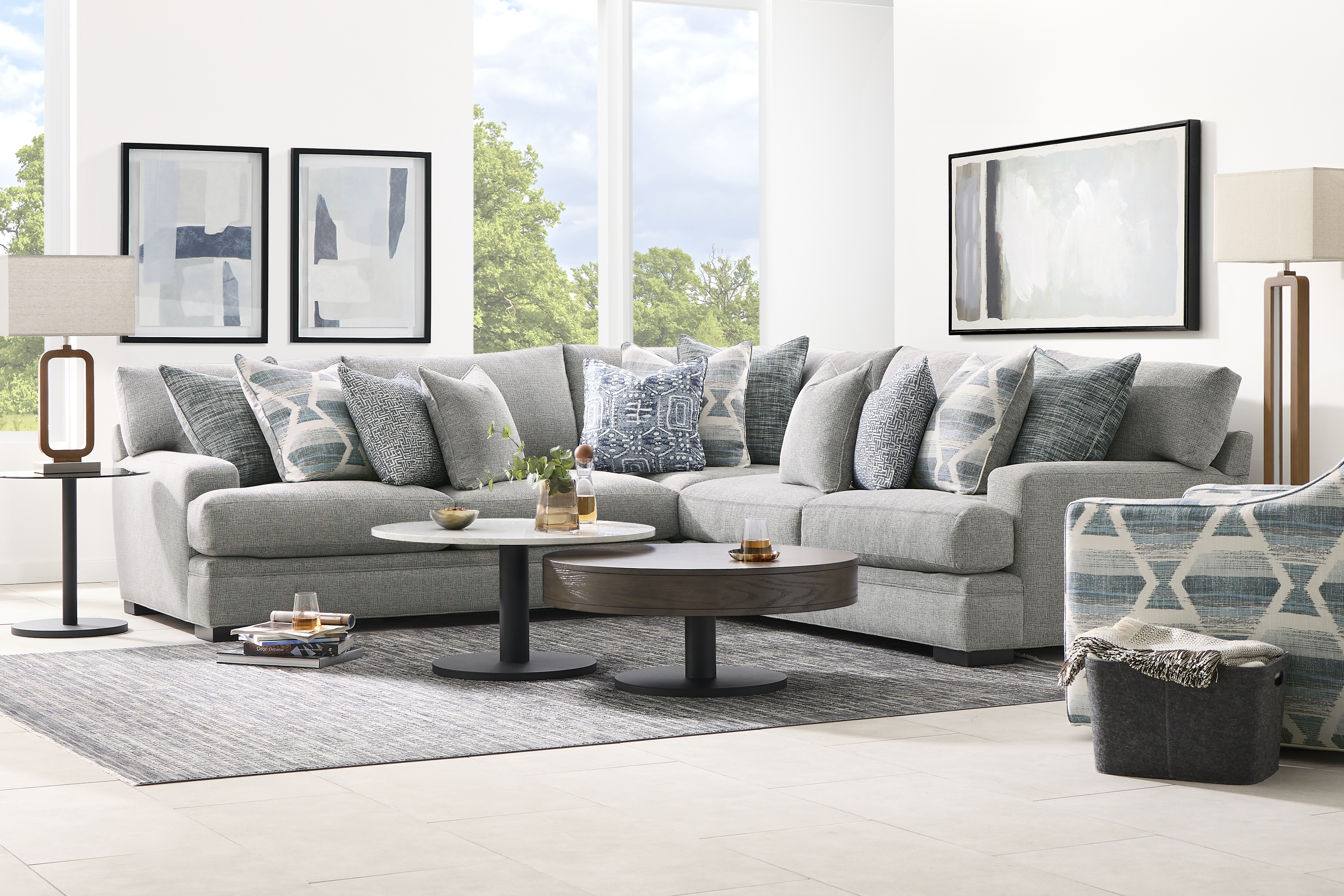 Bedford Park Gray 3 Pc Sectional - Thumbnail - Image 2