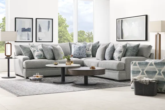 Bedford Park Gray 3 Pc Sectional