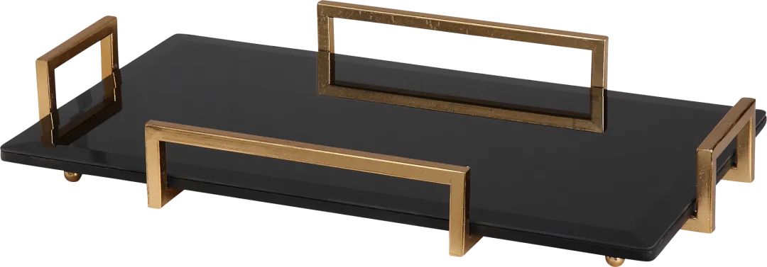 Elladora Black Decor Tray