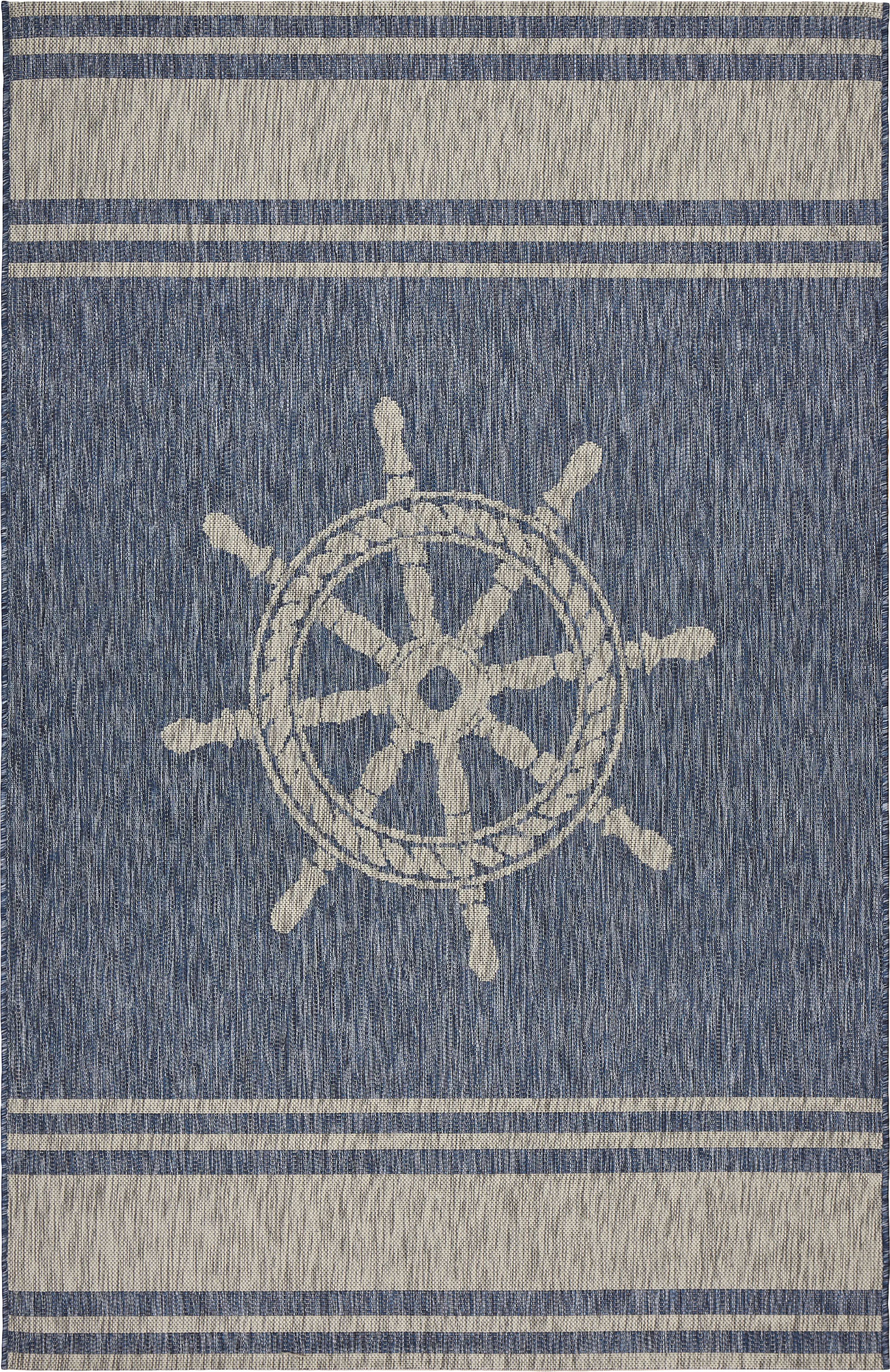 Merryn Blue 5' x 7' Indoor/Outdoor Rug - Thumbnail - Image 1