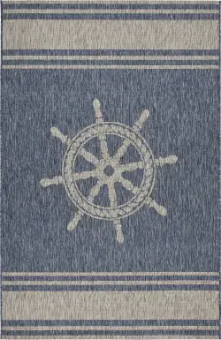 Merryn Blue 7'9 x 9'5 Indoor/Outdoor Rug