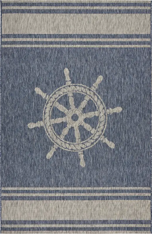 Merryn Blue 7'9 x 9'5 Indoor/Outdoor Rug