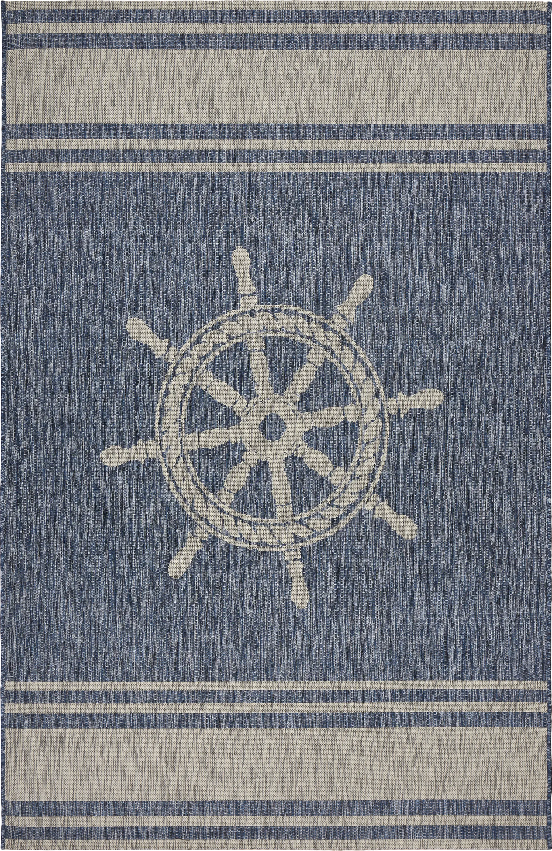 Merryn Blue 7'9 x 9'5 Indoor/Outdoor Rug