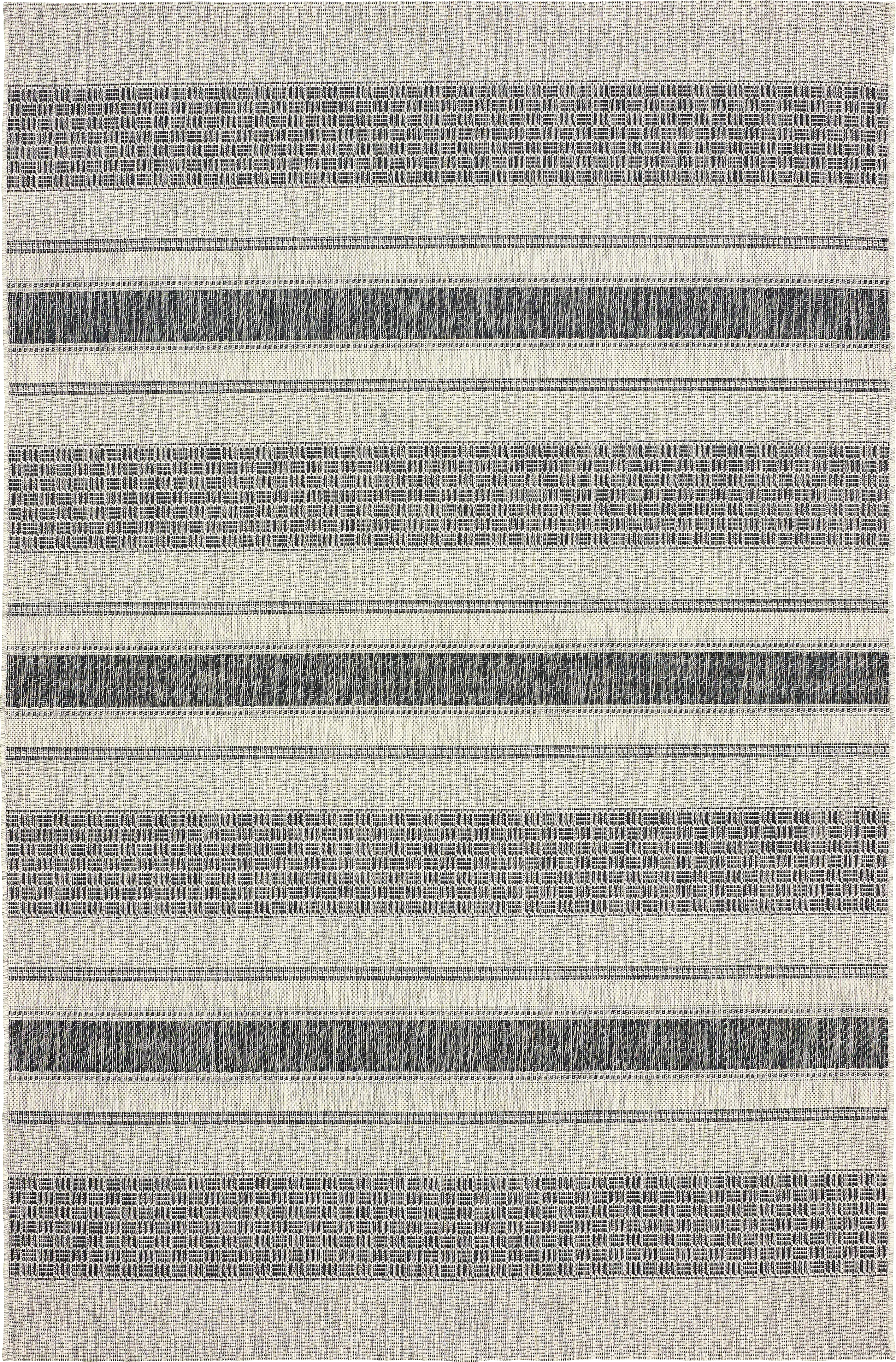 Dinella Black 5' x 7' Indoor/Outdoor Rug - Thumbnail - Image 1