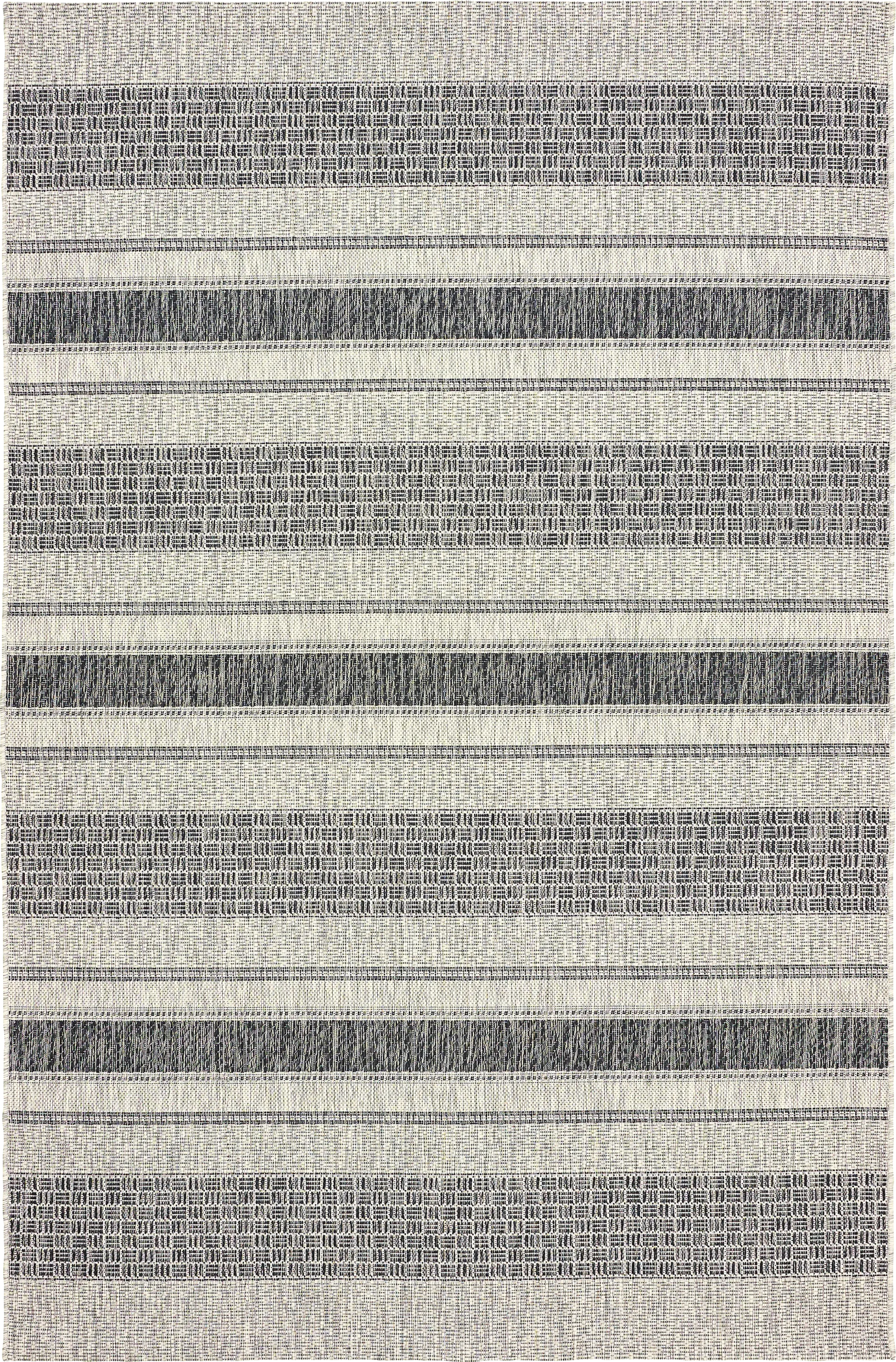 Dinella Black 7'9 x 9'5 Indoor/Outdoor Rug - Image 1