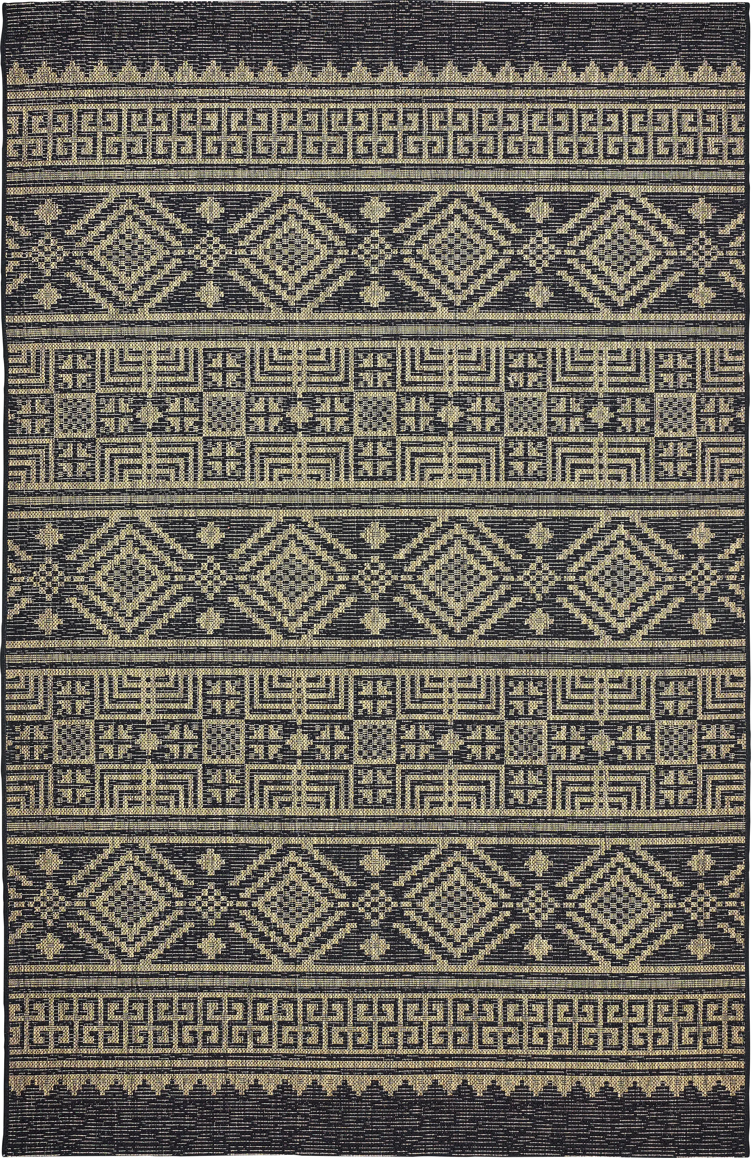 Fidelina Black 5' x 7' Indoor/Outdoor Rug - Thumbnail - Image 1