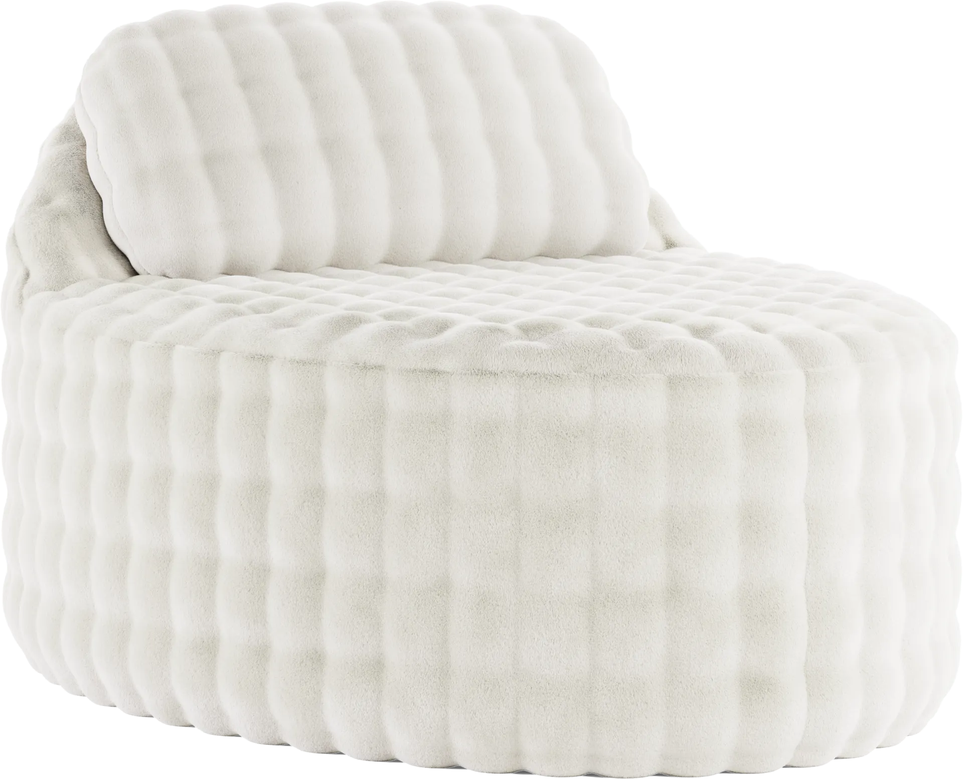 Emmeline White Accent Chaise - Image 1