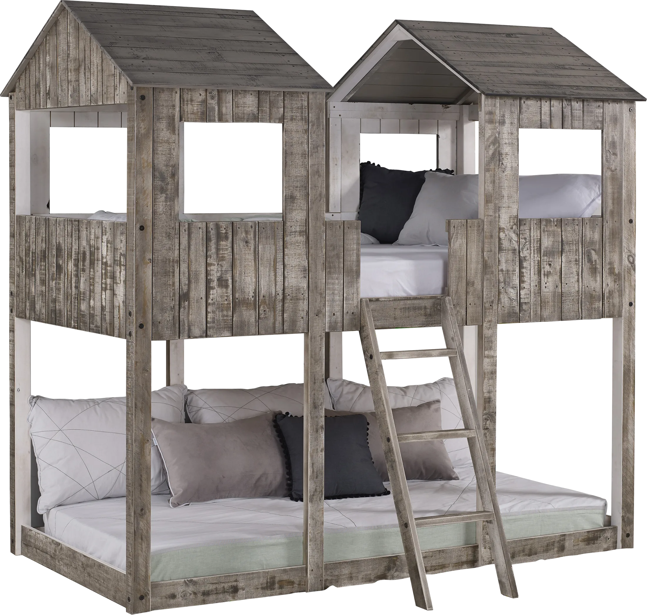 Timber Hideaway Beige Twin/Twin Bunk Bed - Thumbnail - Image 1