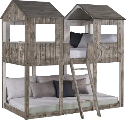 Timber Hideaway Beige Twin/Twin Bunk Bed