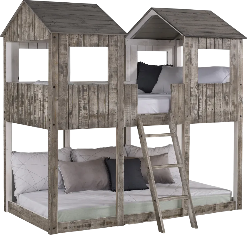 Timber Hideaway Beige Twin/Twin Bunk Bed