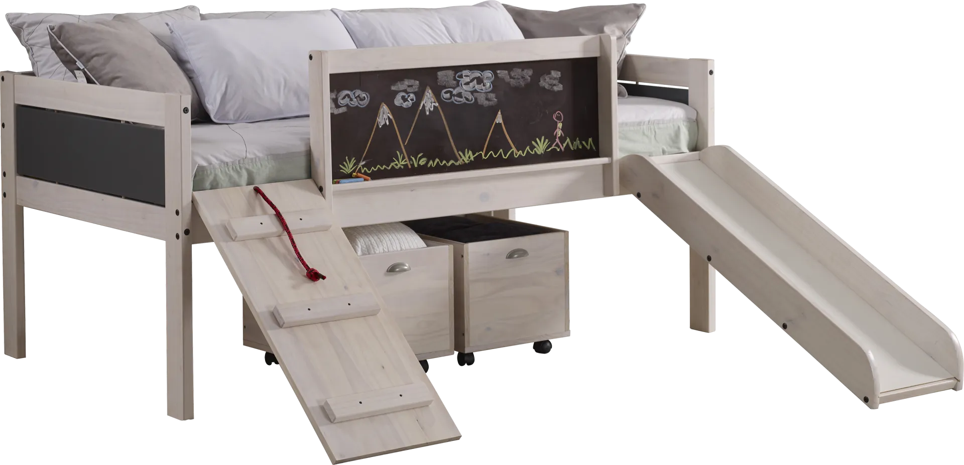 Artspace White Twin Jr. Loft Bed - Image 1