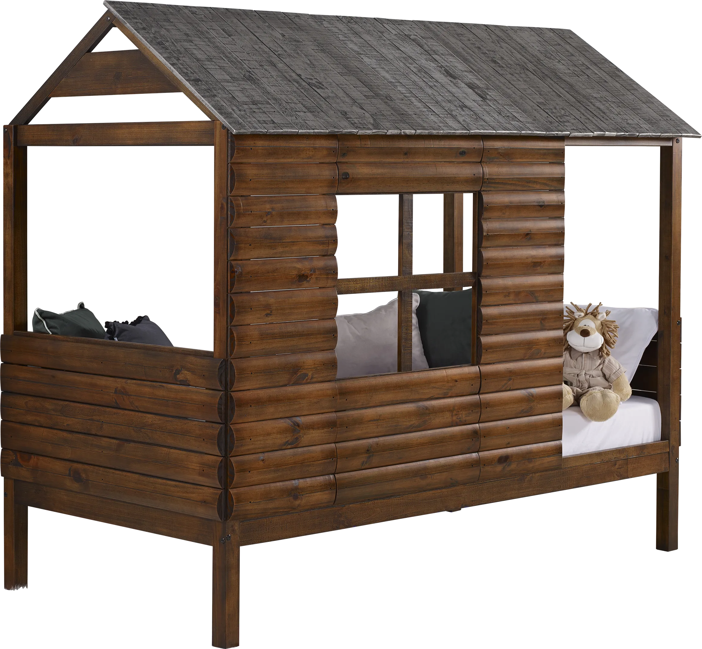 Loghouse Camp Walnut Twin Jr. Loft Bed - Thumbnail - Image 1