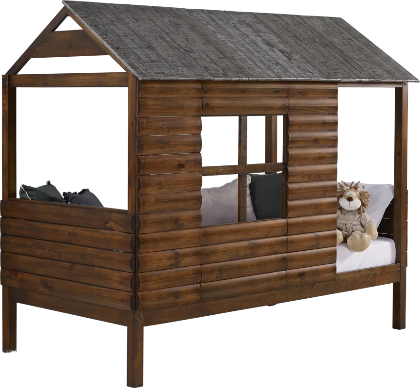 Loghouse Camp Walnut Twin Jr. Loft Bed