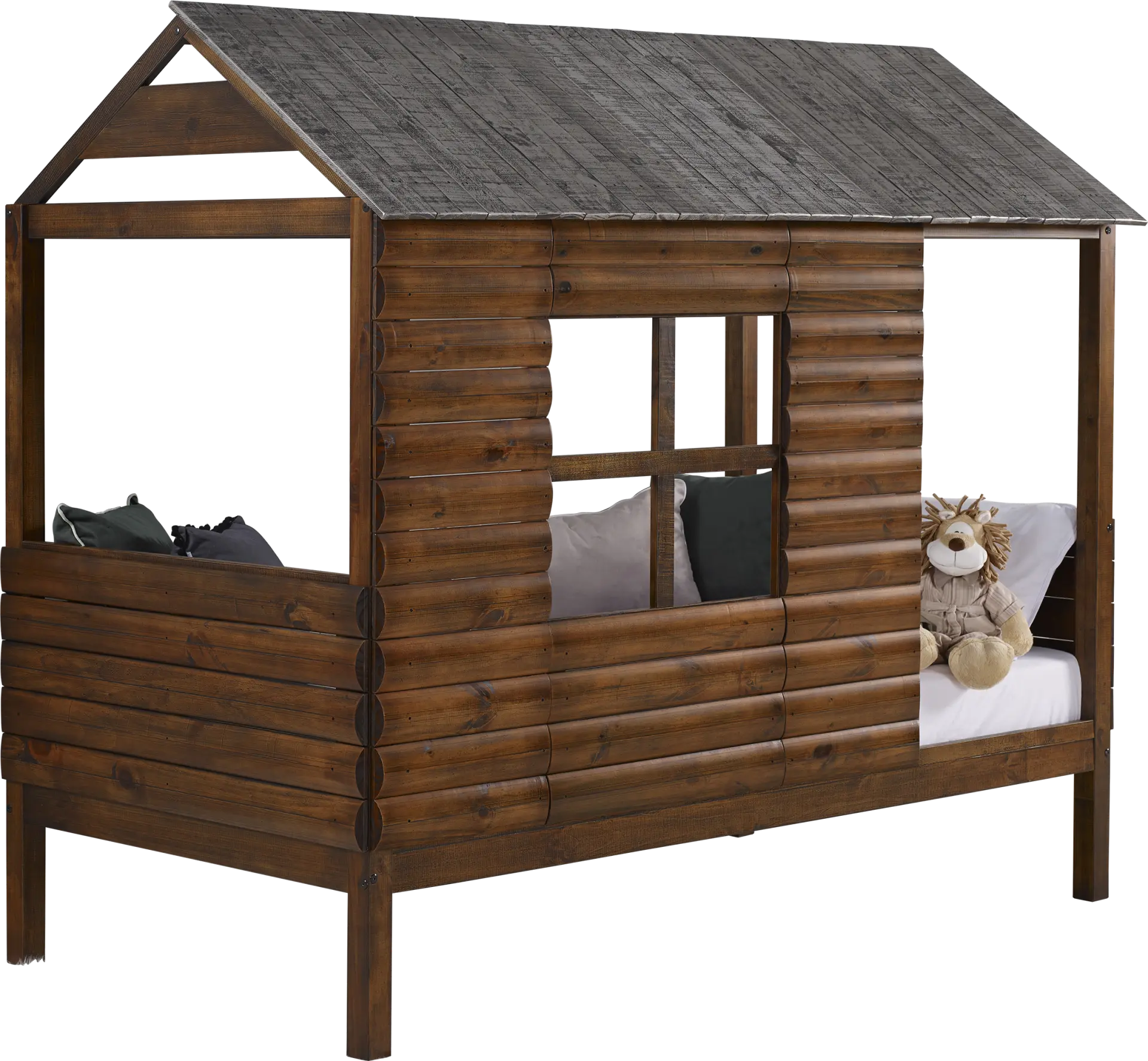 Loghouse Camp Walnut Twin Jr. Loft Bed