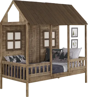 Shady Porch Brown Twin Jr. Loft Bed