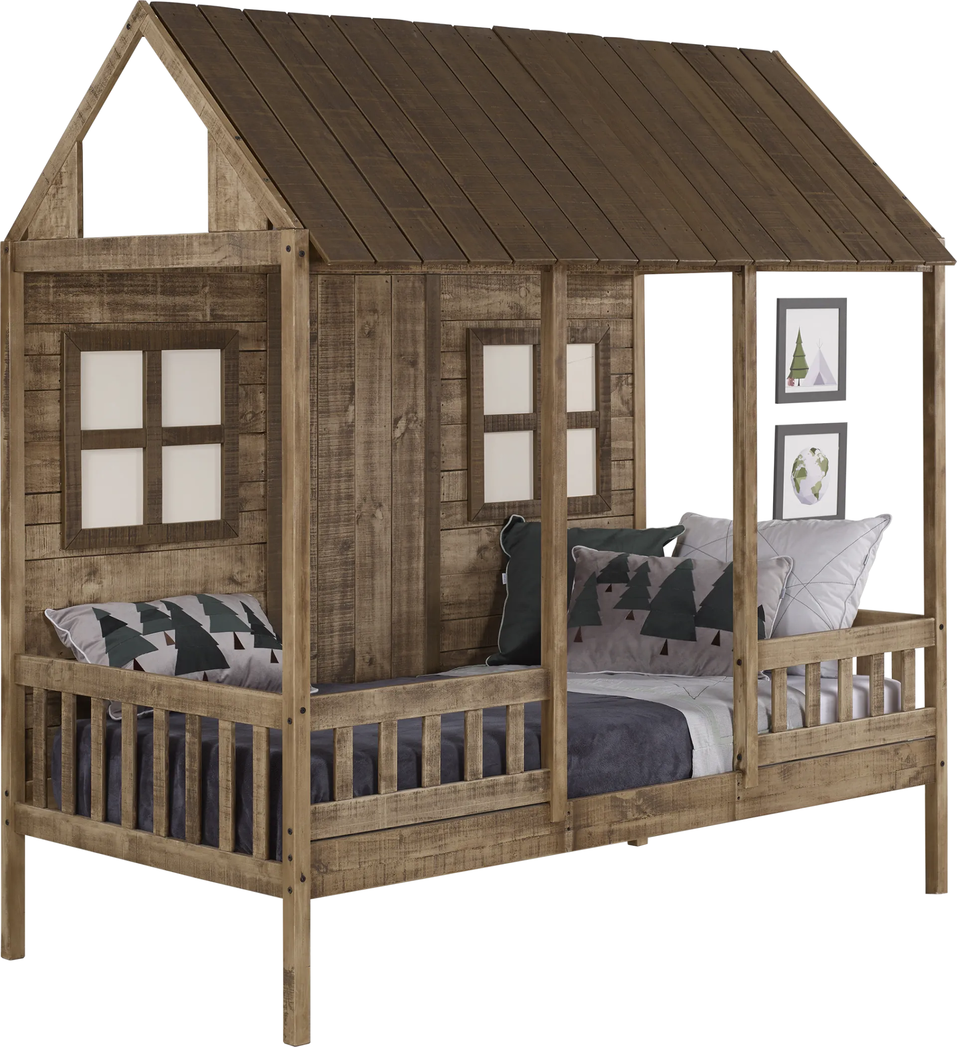 Shady Porch Brown Twin Jr. Loft Bed - Image 1