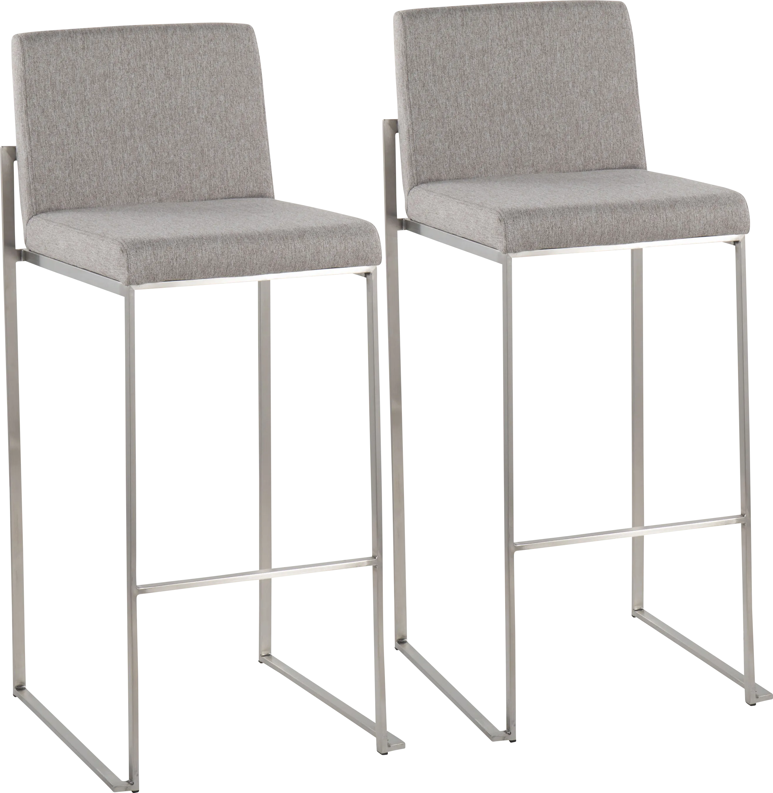 Avella Ann Gray Barstool, Set of 2 - Thumbnail - Image 1
