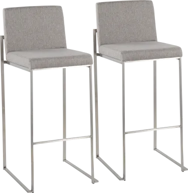 Avella Ann Gray Barstool, Set of 2