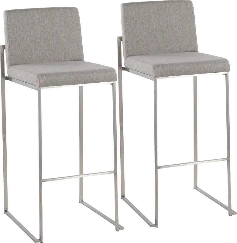 Avella Ann Gray Barstool, Set of 2