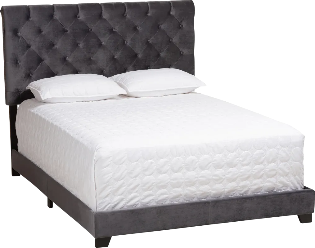 Panola Dark Gray Queen Bed