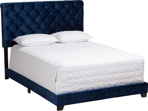 Panola Blue Queen Bed