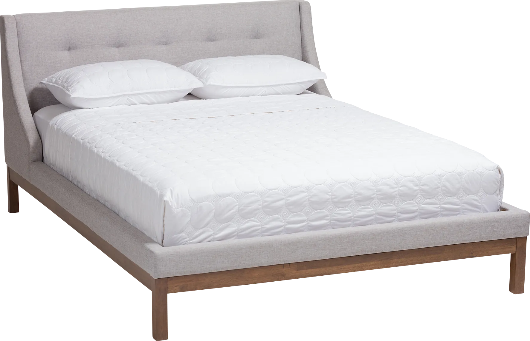 Alissas Gray Queen Bed - Thumbnail - Image 1