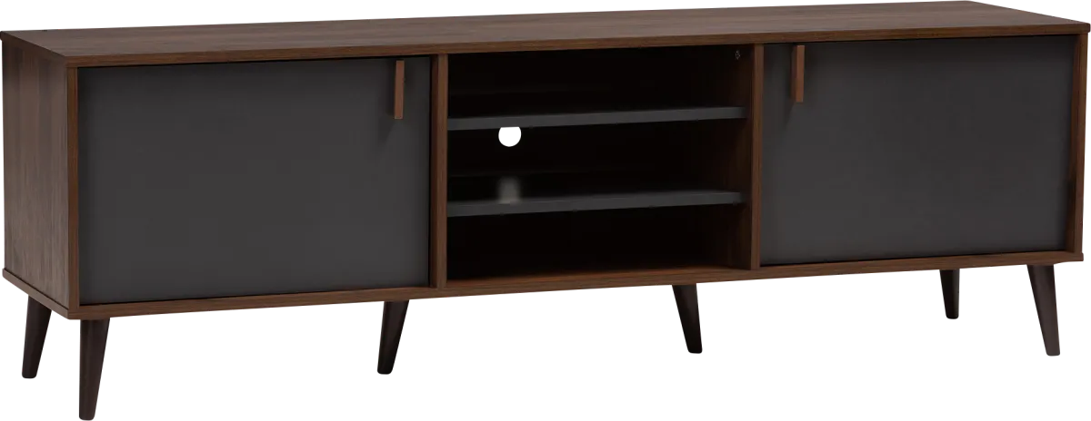 Benaki Brown Dark Wood Console | Rooms to Go
