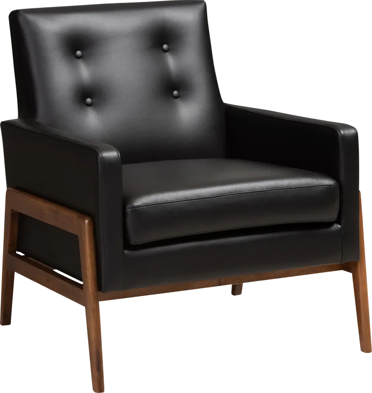 Diplari Black Accent Chair