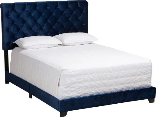 Panola Blue King Bed