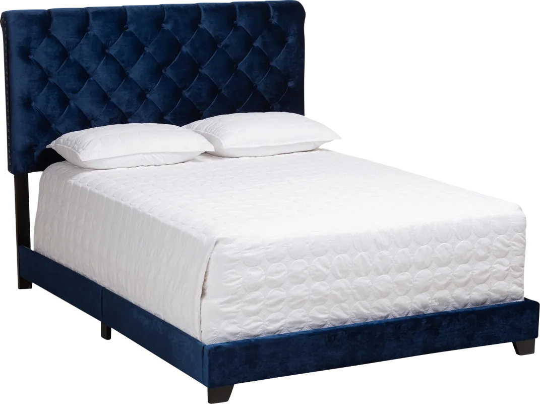 Panola Blue King Bed
