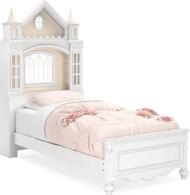 Disney Princess Sparkle White Twin Castle Bed