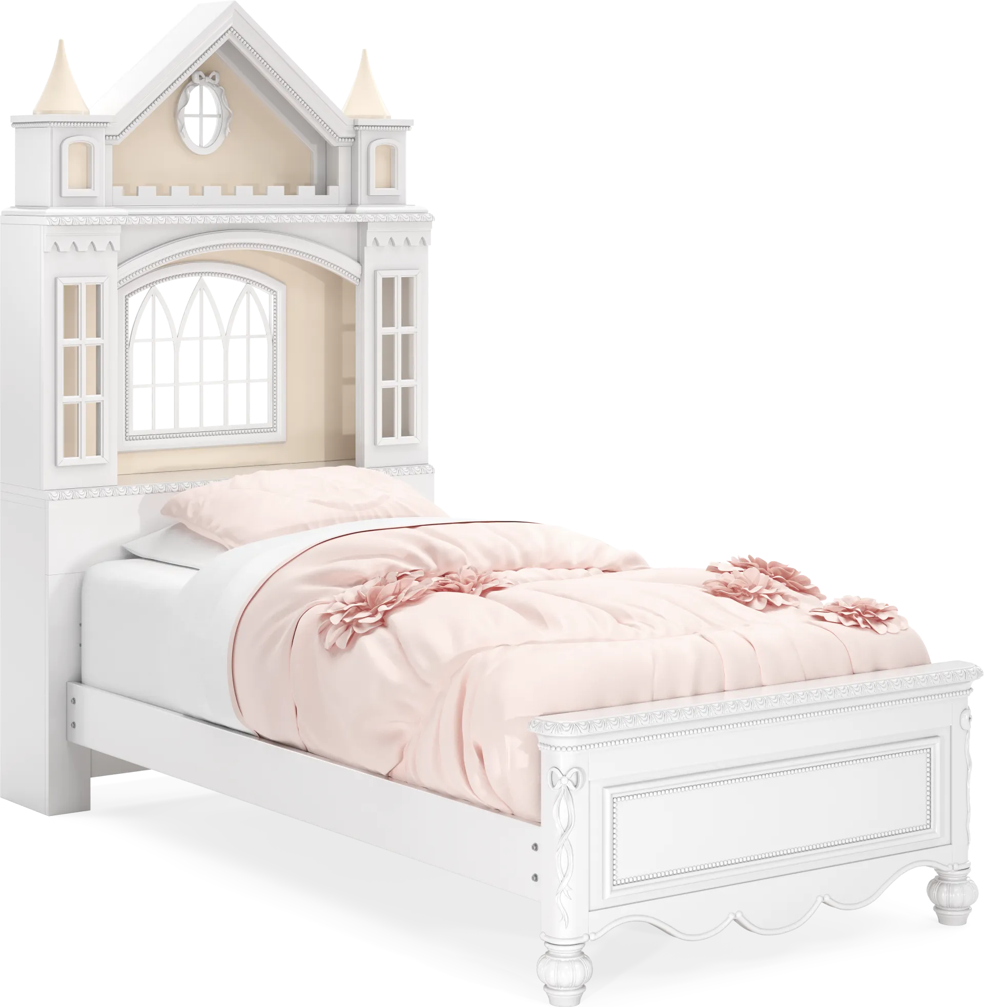 Disney Princess Sparkle White Twin Castle Bed - Image 1