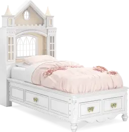 twin castle bed with 4 drawers