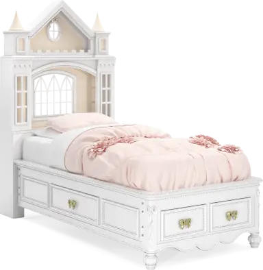 twin castle bed with 4 drawers